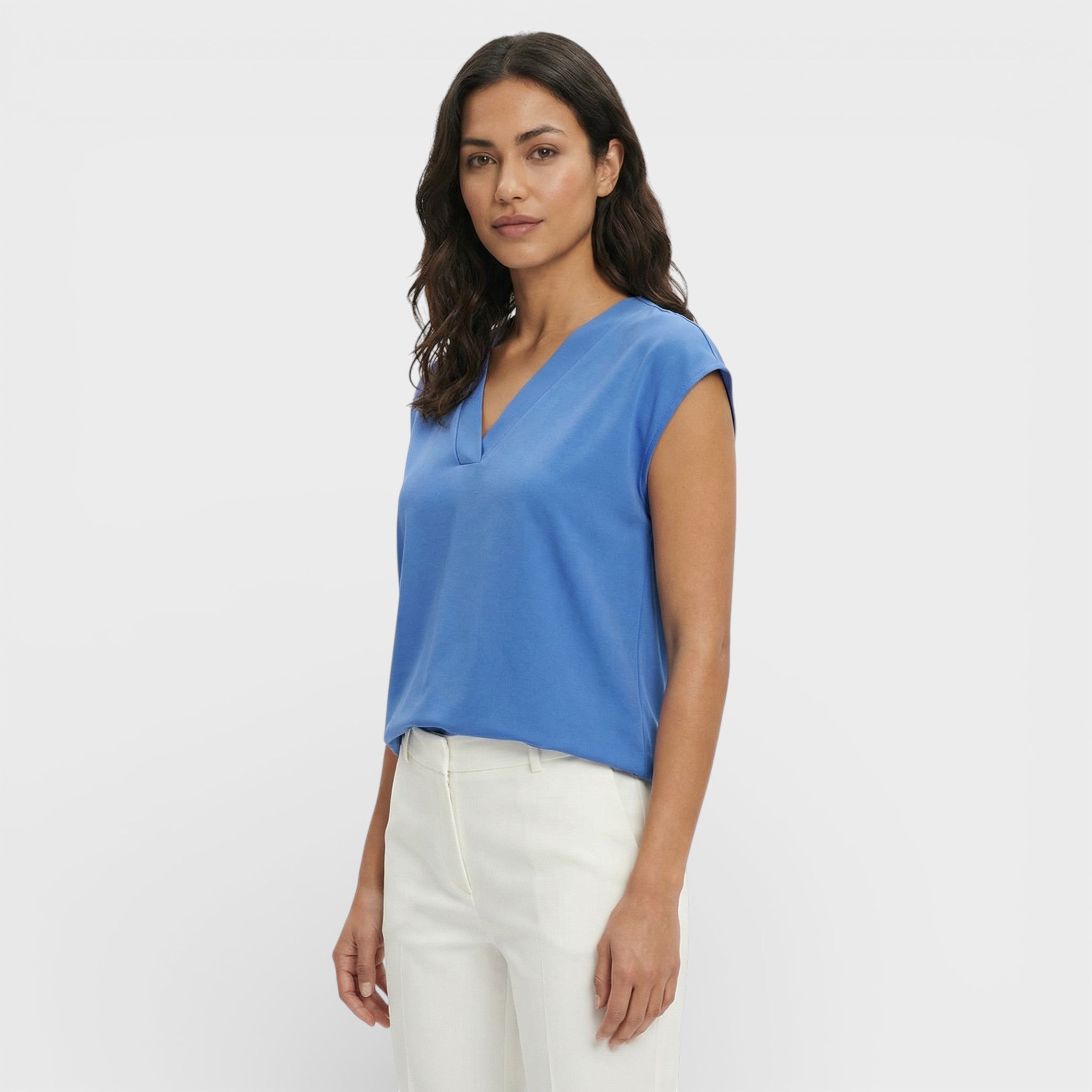 Blusa escote pico elegante Sandra