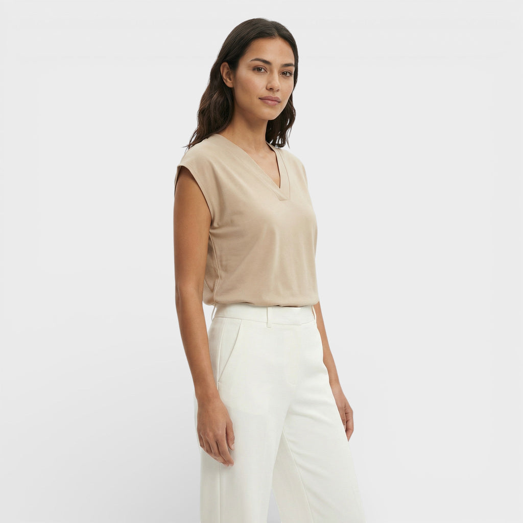 Blusa escote pico elegante Sandra
