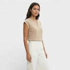 Blusa escote pico elegante Sandra