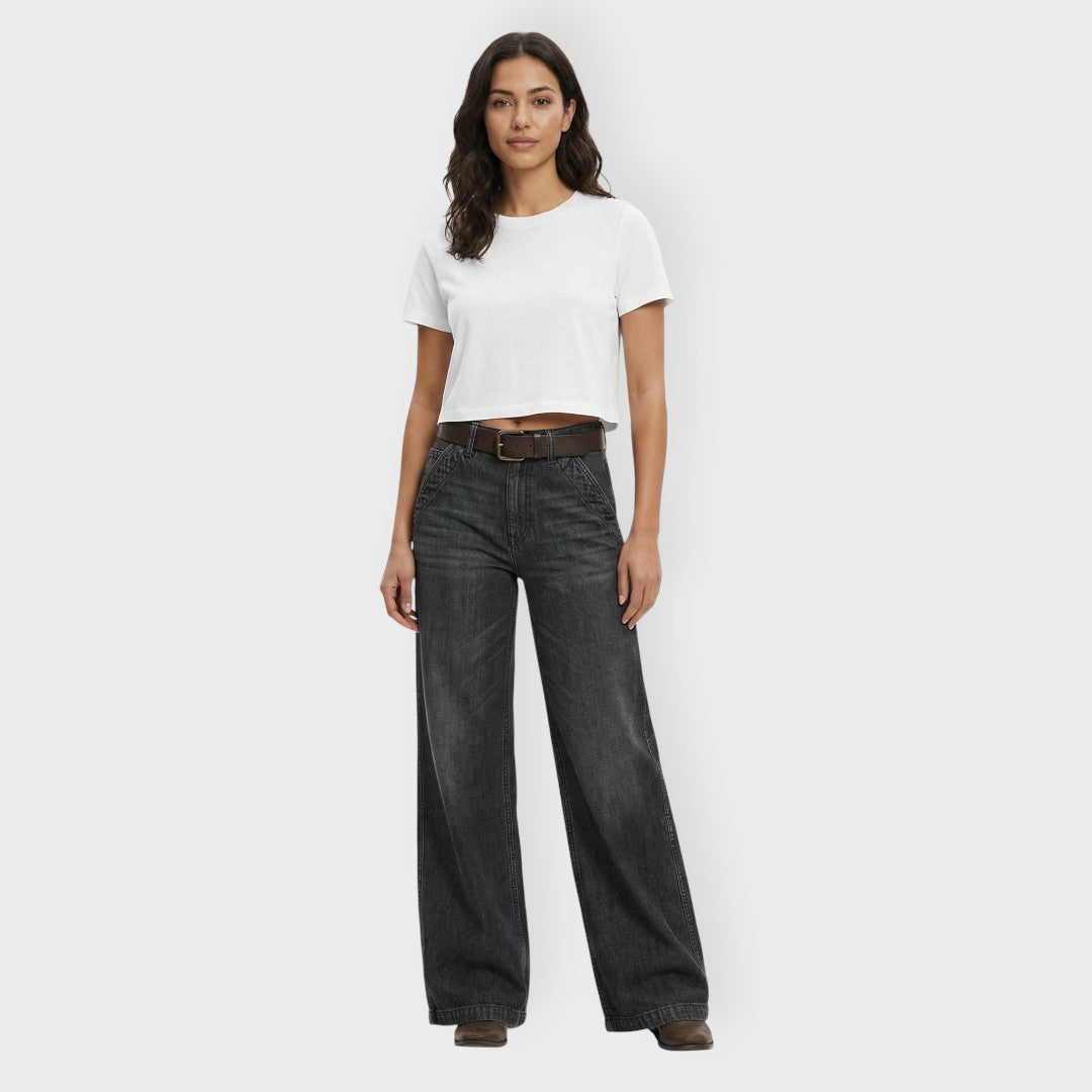 Vaqueros wide leg rotos Moana