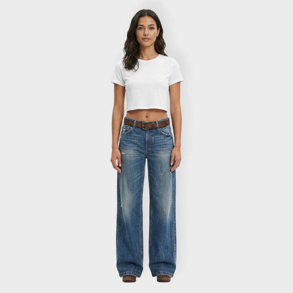 Vaqueros wide leg rotos Moana