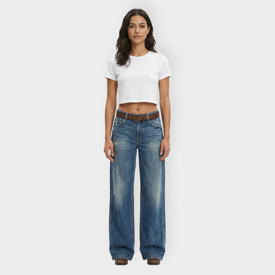 Vaqueros wide leg rotos Moana