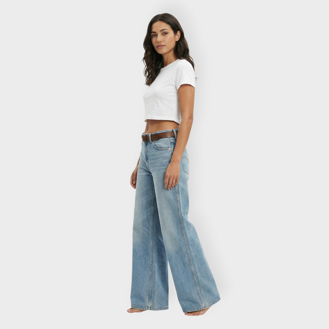 Vaqueros wide leg rotos Moana