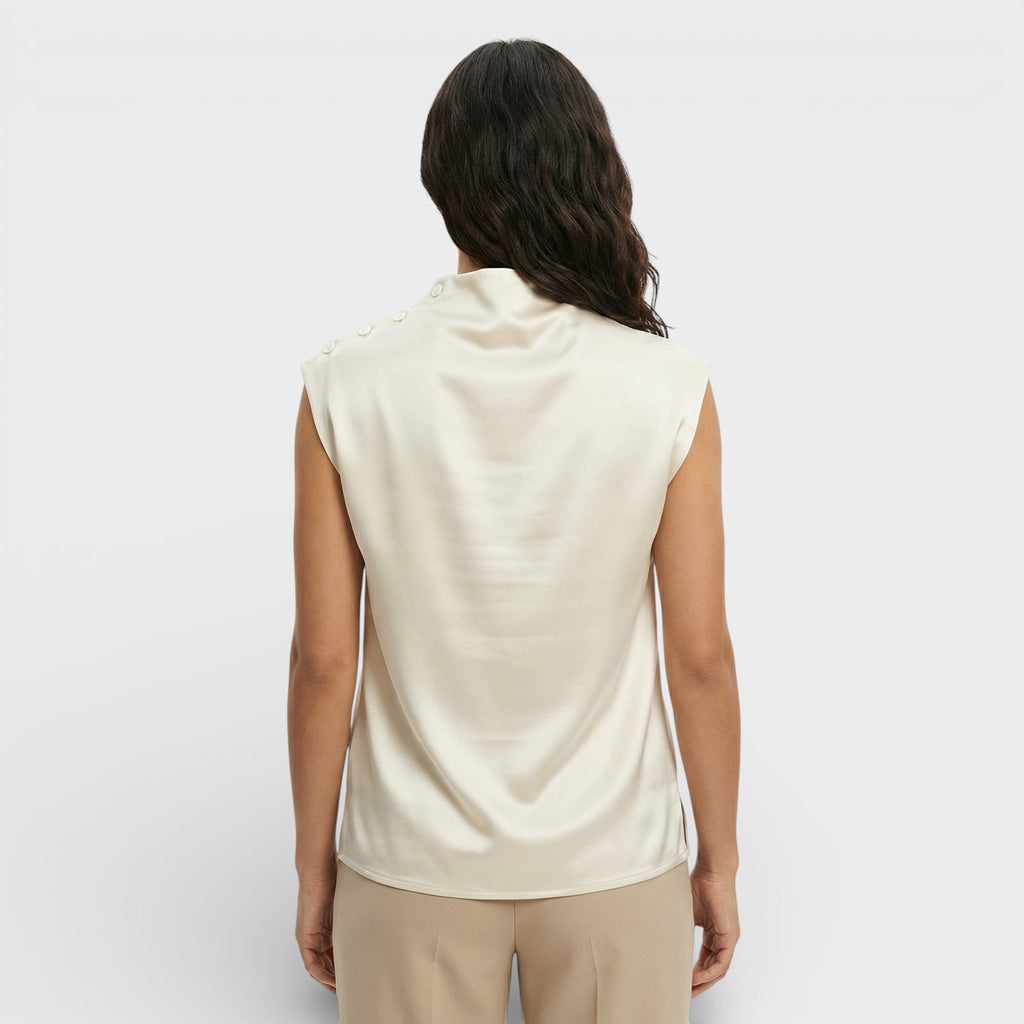 Blusa Satén Drapeada Jin