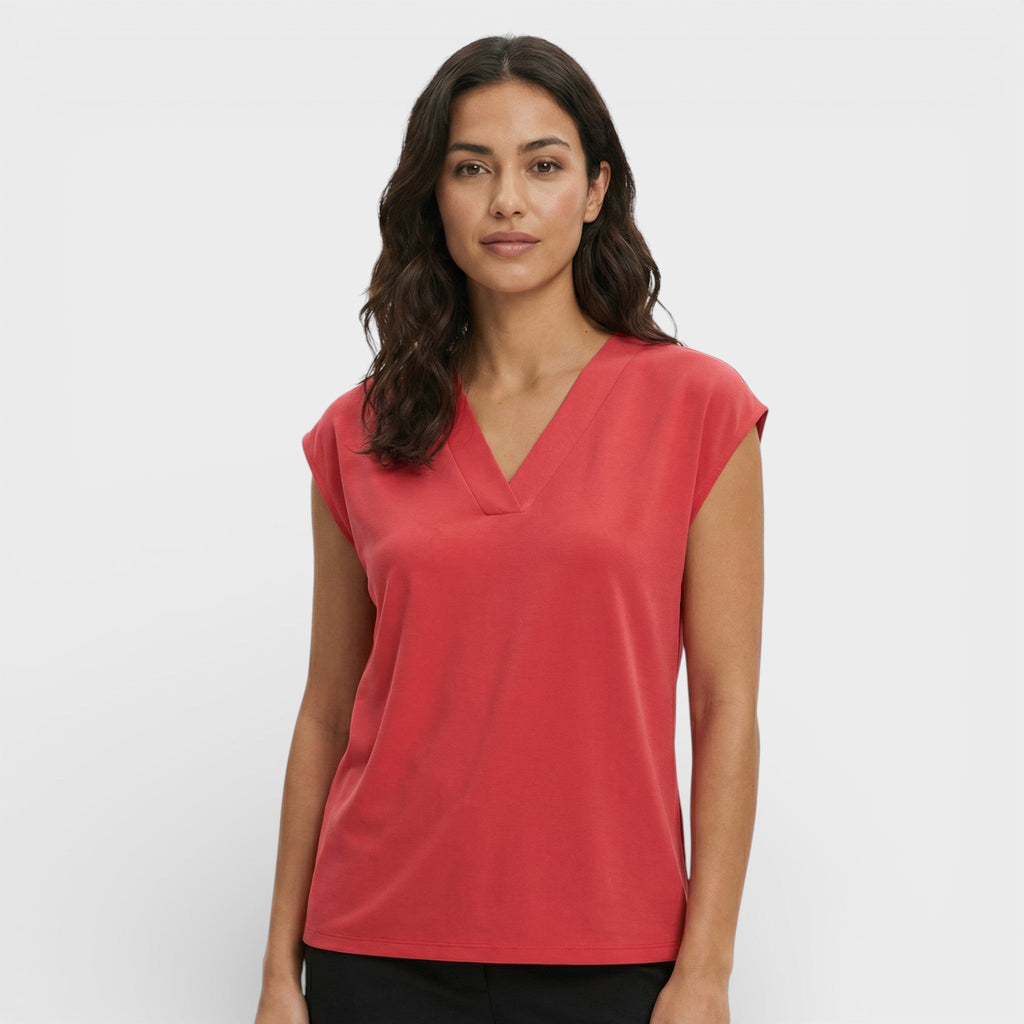 Blusa escote pico elegante Sandra