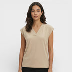 Blusa escote pico elegante Sandra