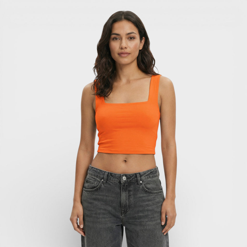 Top corto cuello cuadrado Hallie