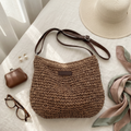 Bolso de Paja Trenzada Ajustable Estrella